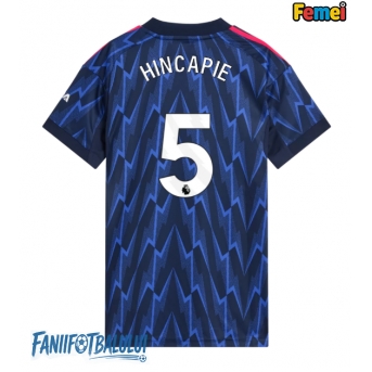 Arsenal Piero Hincapie #5 Tricou Fotbal Replică 2025-26 Femei Deplasare